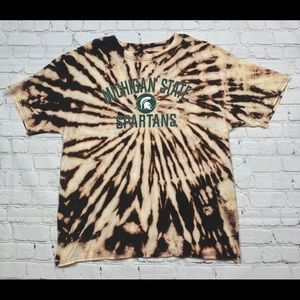 One of a Kind Michigan State Reverse Tie Dye